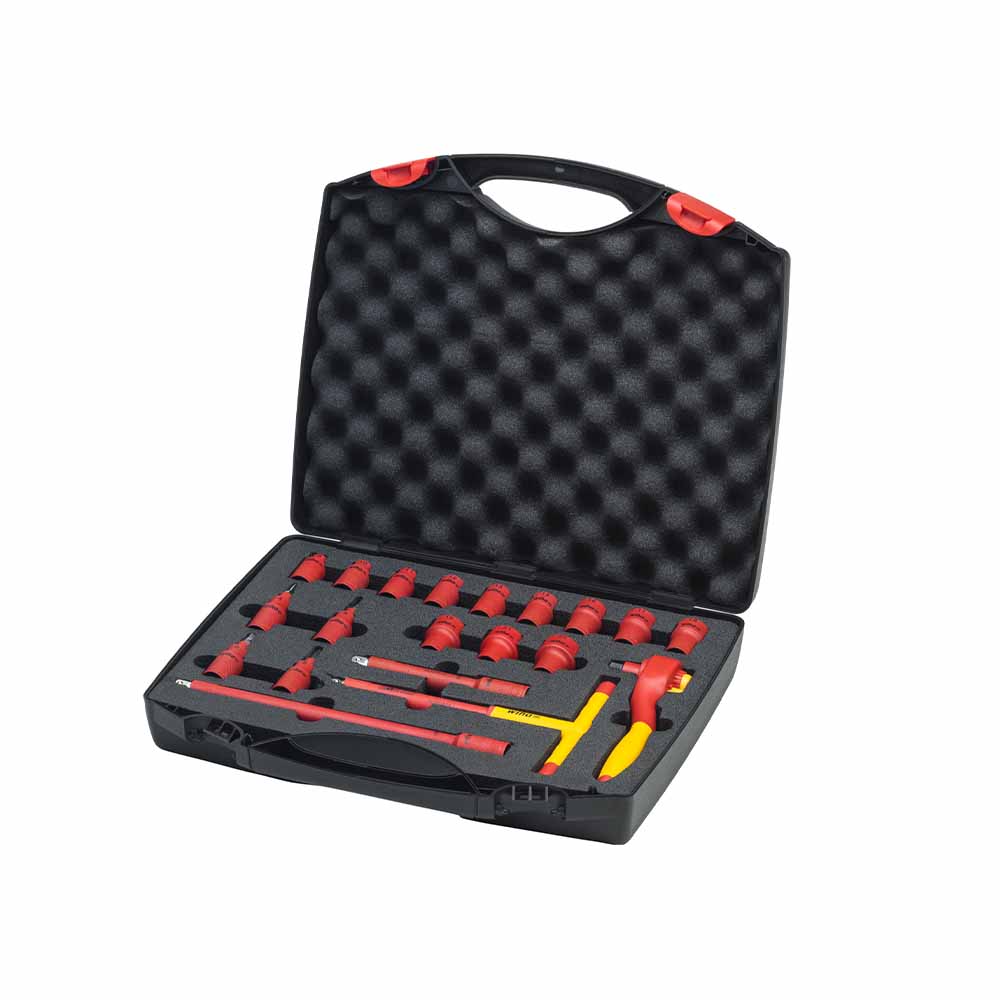 Wiha Set di chiavi a bussola e esagonali con cricchetto 3/8″ electric