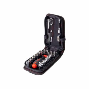 Wiha Set di chiavi a bussola, inserti, giraviti e cricchetto 1/4″