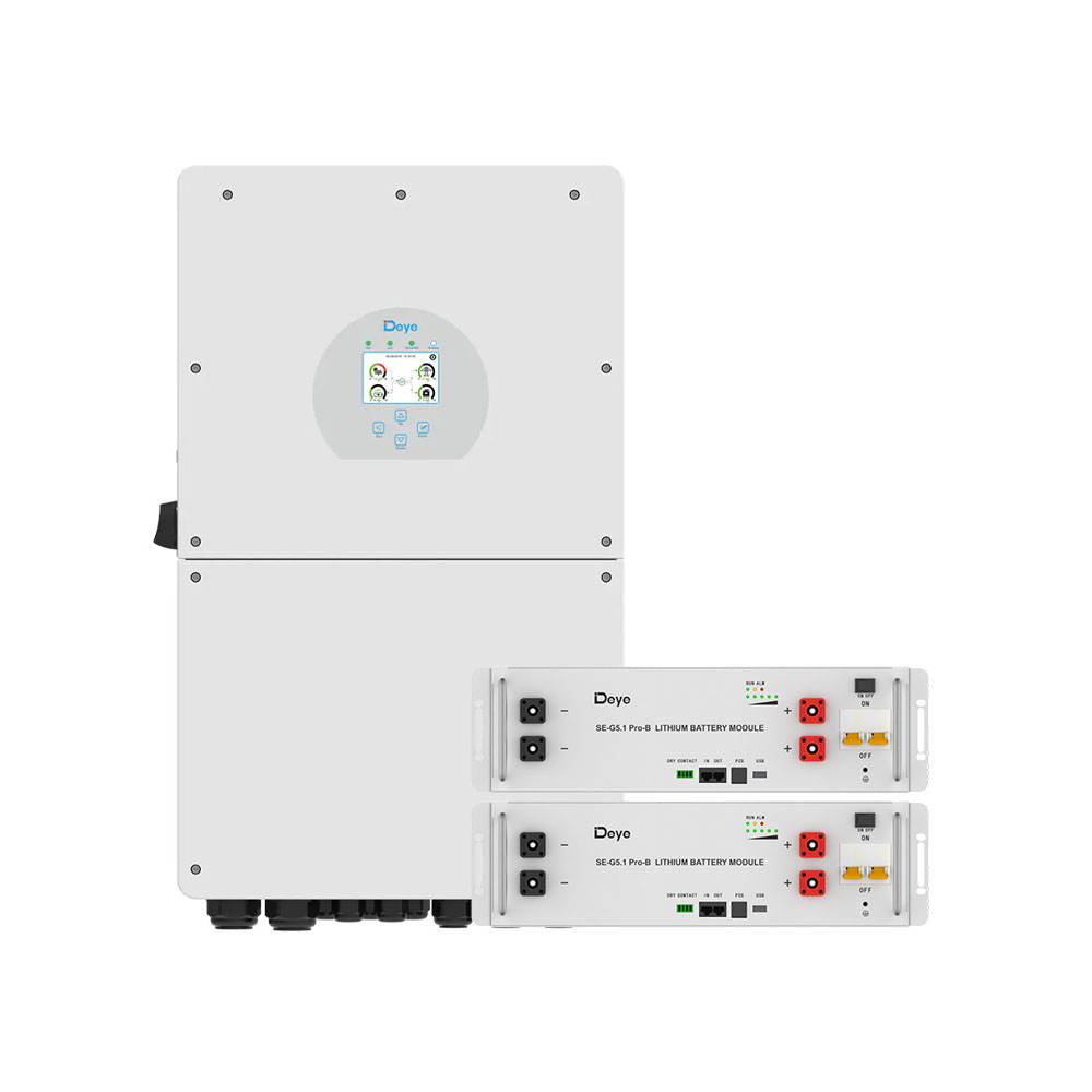 Kit Deye onduleur hybride monophasé 12 kW et batterie 10,24 kWh