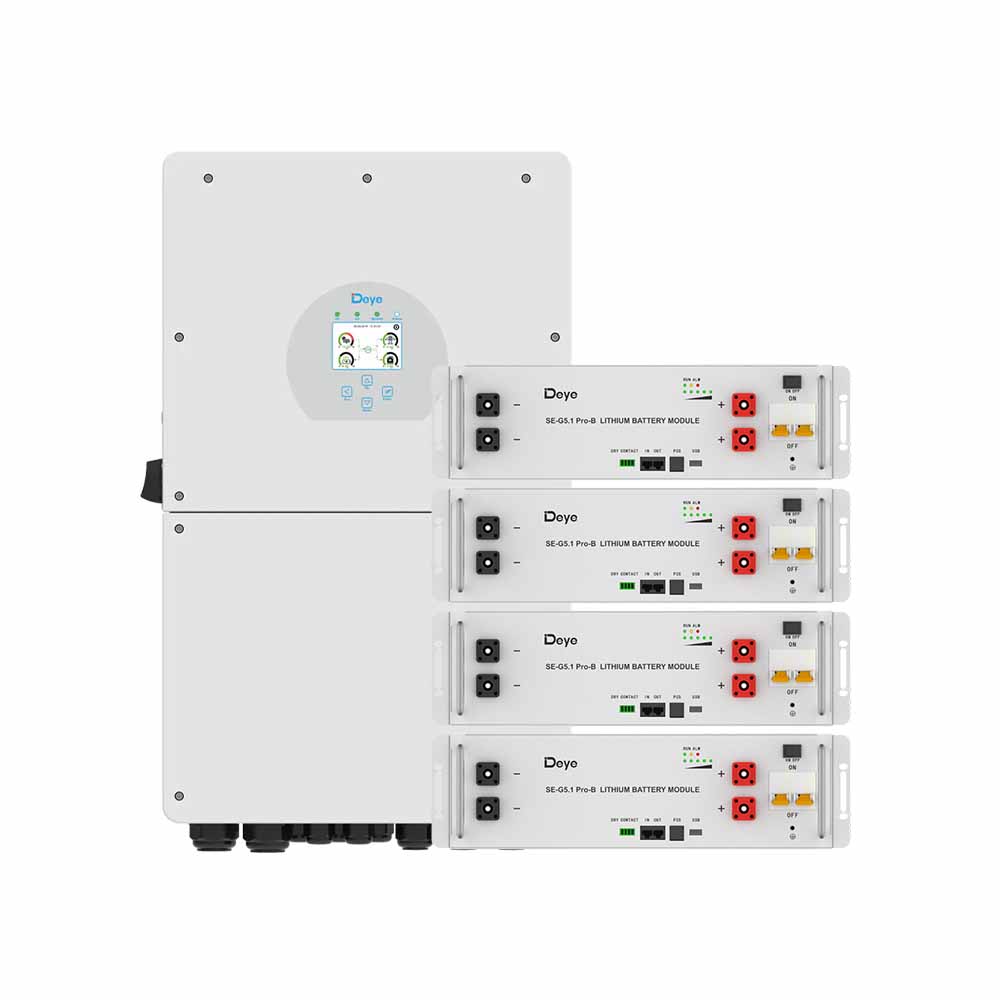 Kit Deye onduleur hybride monophasé 12 kW et batterie 20,48 kWh
