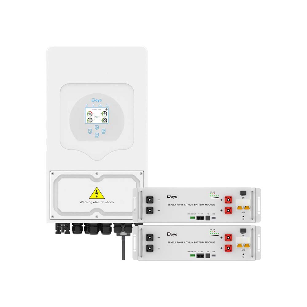 Kit Deye onduleur hybride monophasé 3,6 kW et batterie 10,24 kWh