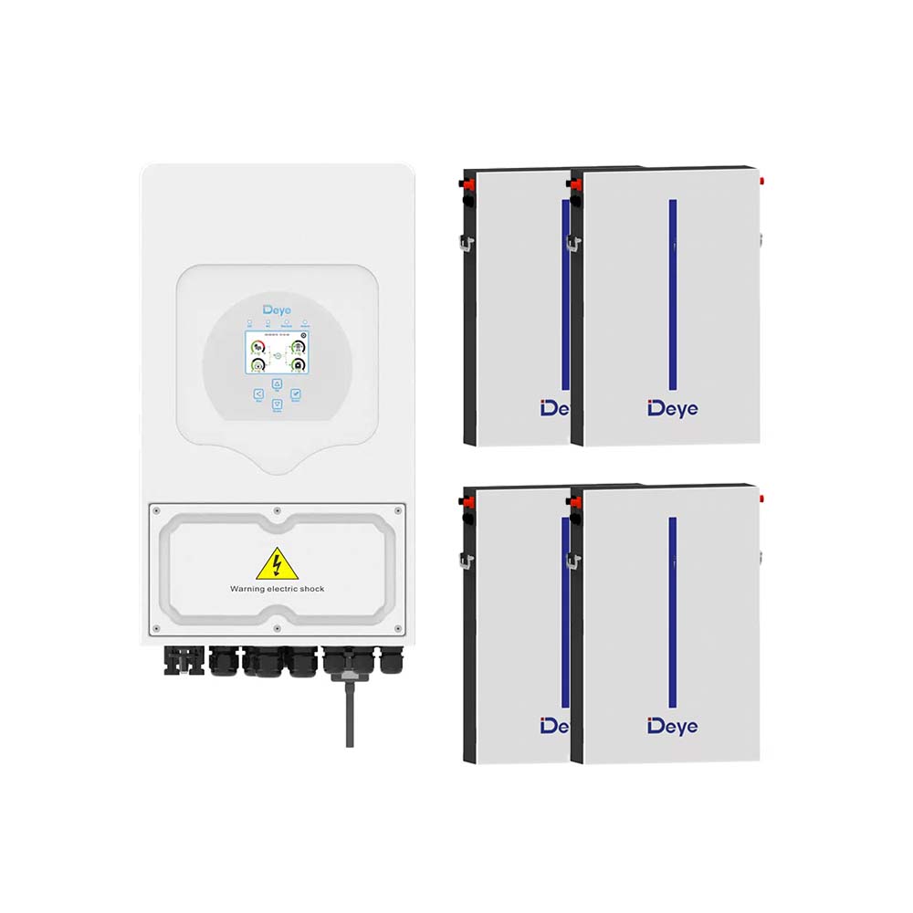 Kit Deye onduleur hybride monophasé 6kW et batterie 24.56kWh