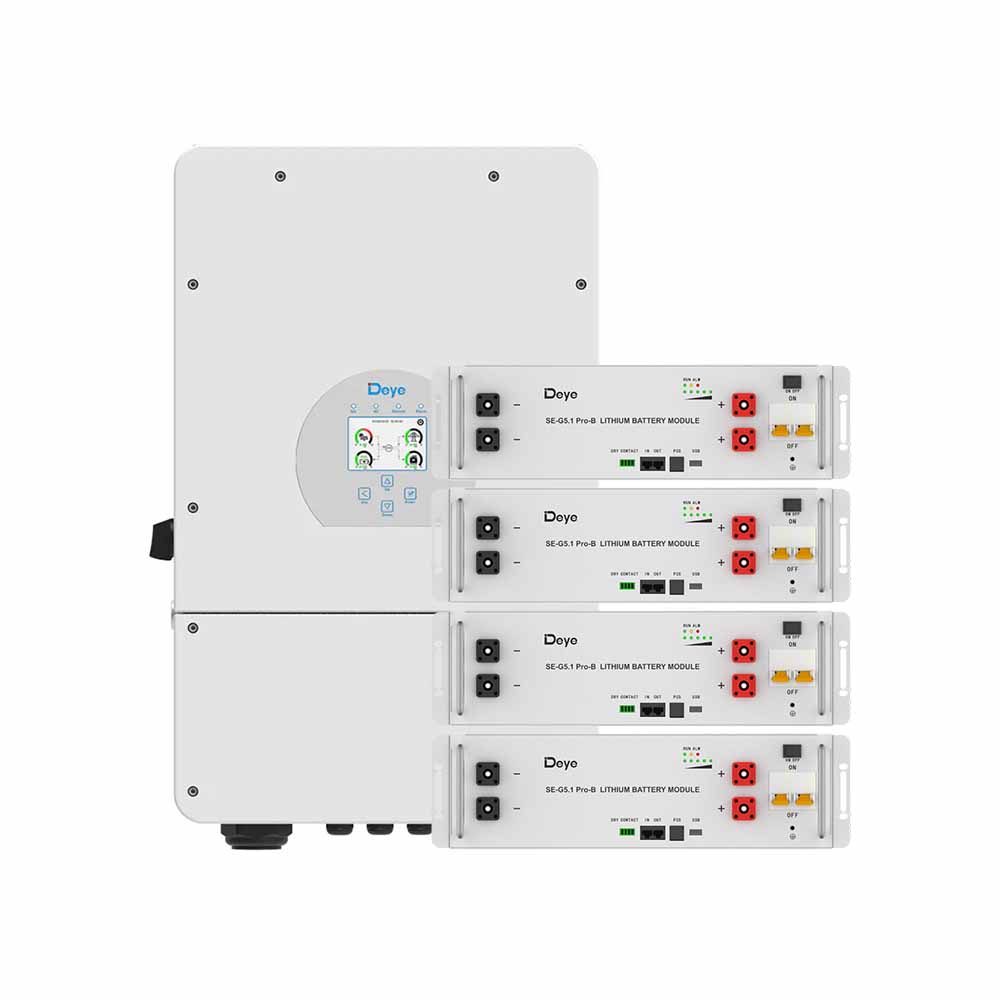 Kit Onduleur hybride Deye monophasé 8 kW et batterie 20,48 kWh