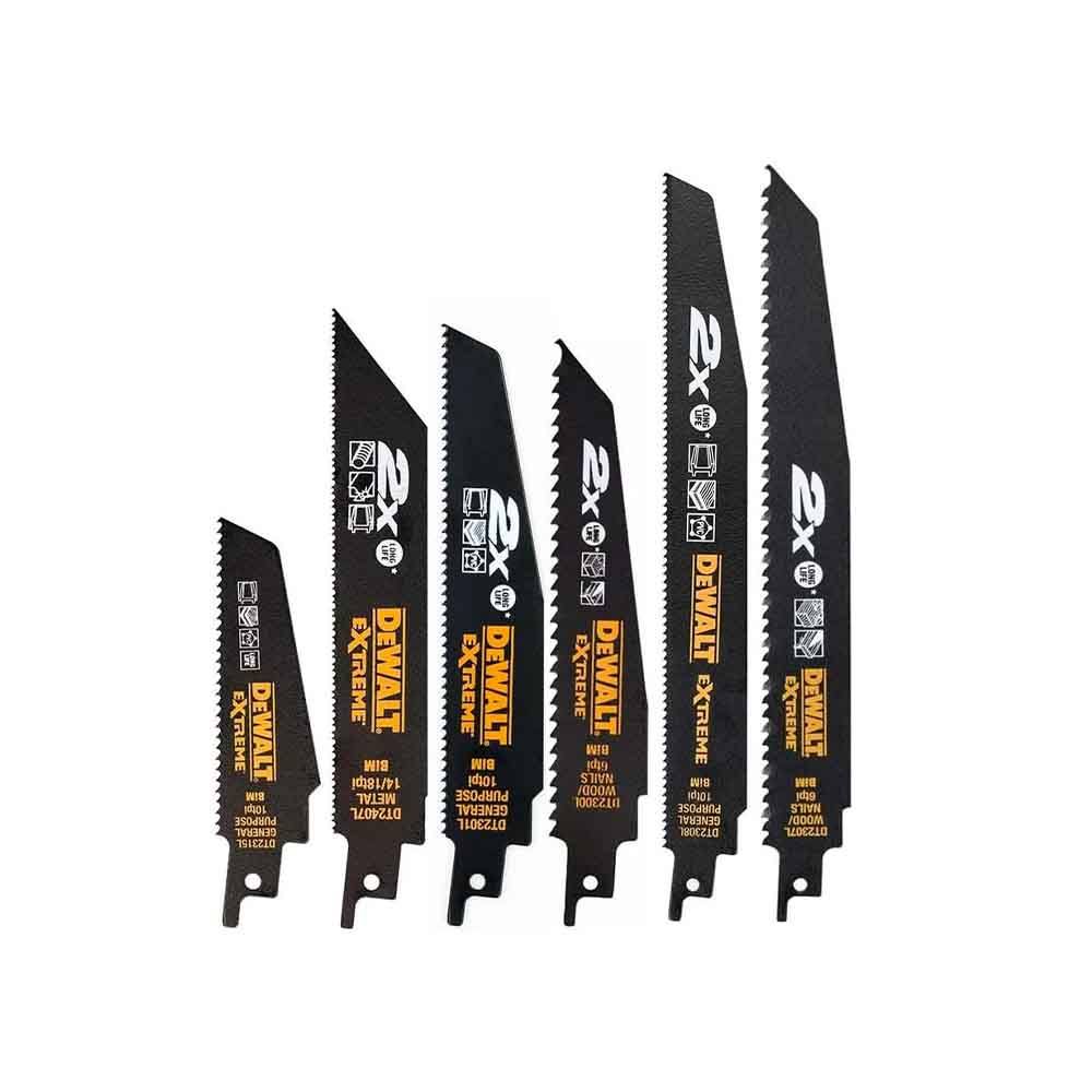 Set de 6 hojas Extreme DEWALT para sierra universal horizontal