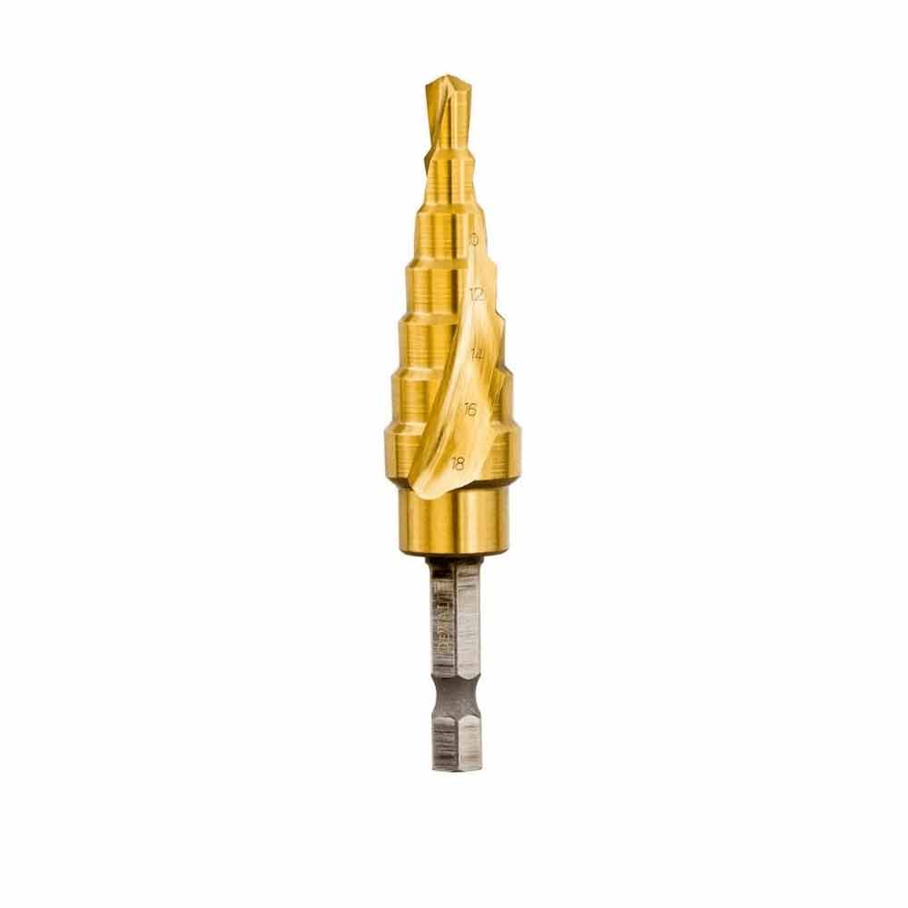 Punta escalonada DEWALT 8-18mm paso 2mm vástago hexagonal 1/4”