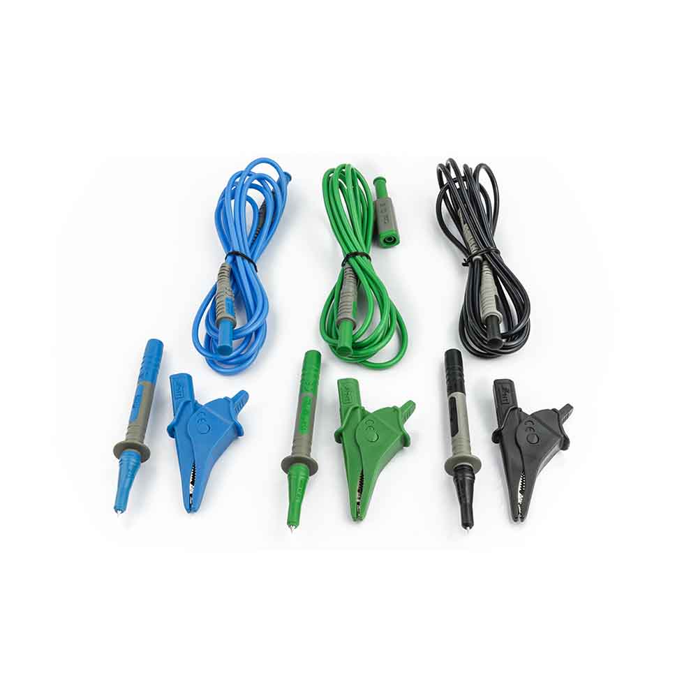 HT UNIVERSALKIT COMBI Ensemble 3 Câbles, 3 Pinces crocodiles, 3 Pointes de touche
