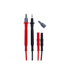 HT4312-2 Coppia puntali professionali rosso/nero 4mm Dritto