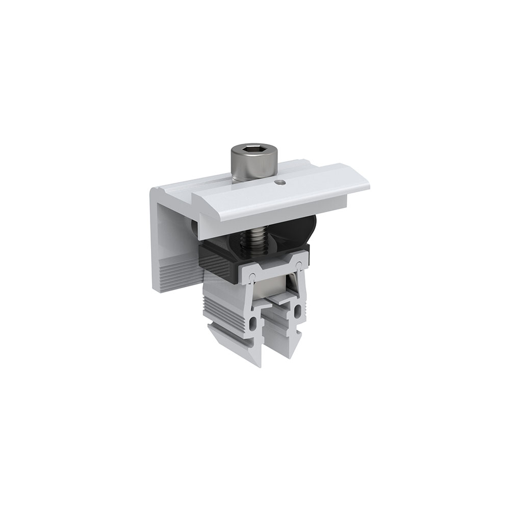 Abrazadera terminal de aluminio para perfiles serie 100 y 200