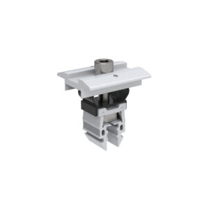 Abrazadera intermedia de aluminio para perfiles series 100 y 200