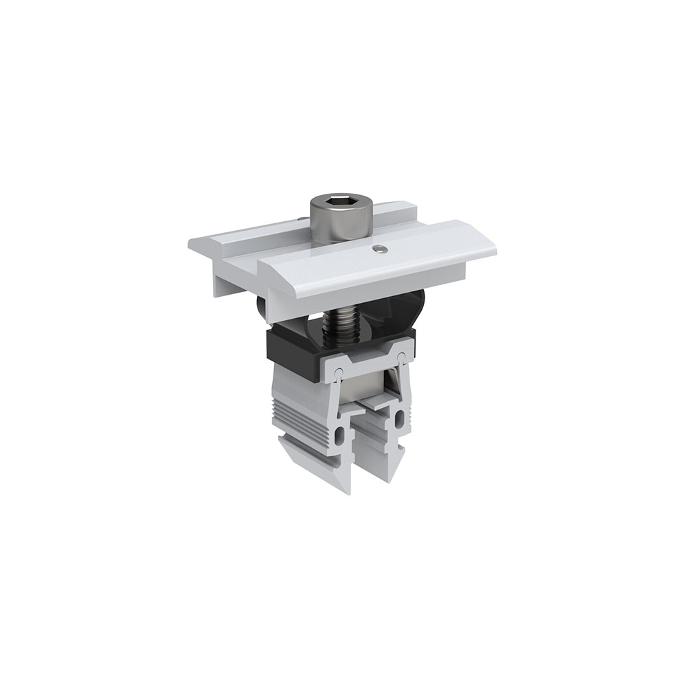 Morsetto intermedio alluminio per profili serie 100 e 200