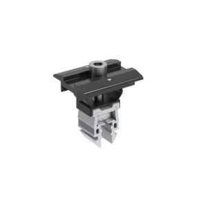 Abrazadera intermedia negra para perfiles series 100 y 200