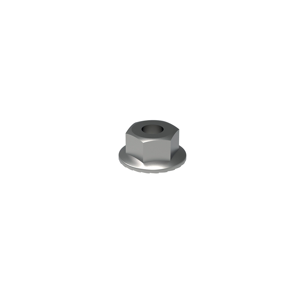 Dado esagonale flangiato zigrinato in acciaio inox M8