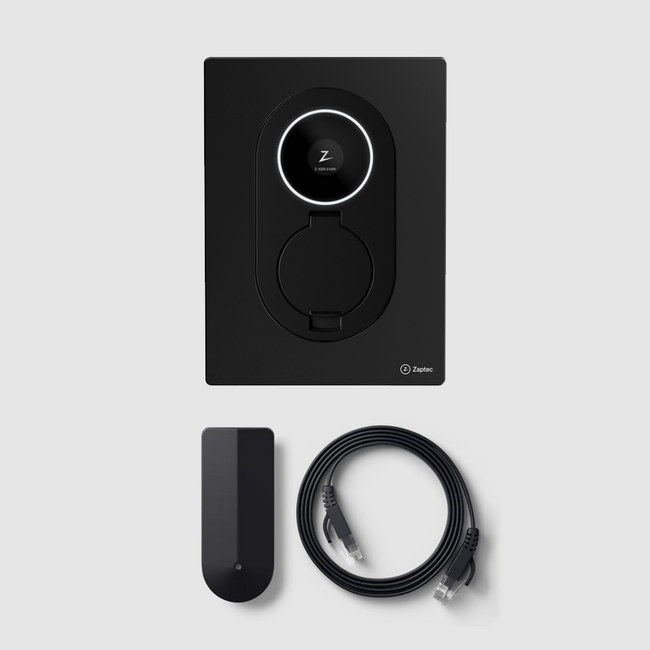Zaptec | GO 2 | 22 kW | Nero Asfalto | incl. Tibber Pulse