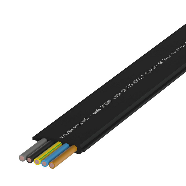 Cavo Piatto | 5x16mm² | Nero | Al Metro