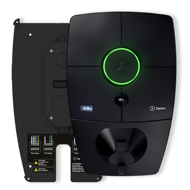 Zaptec | Pro | Stazione di ricarica + Piastra posteriore | 22 kW