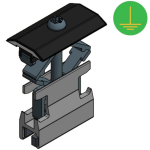 Van der Valk | ValkPitched/Clamp | Middenklem voor aluminium rail | Zwart
