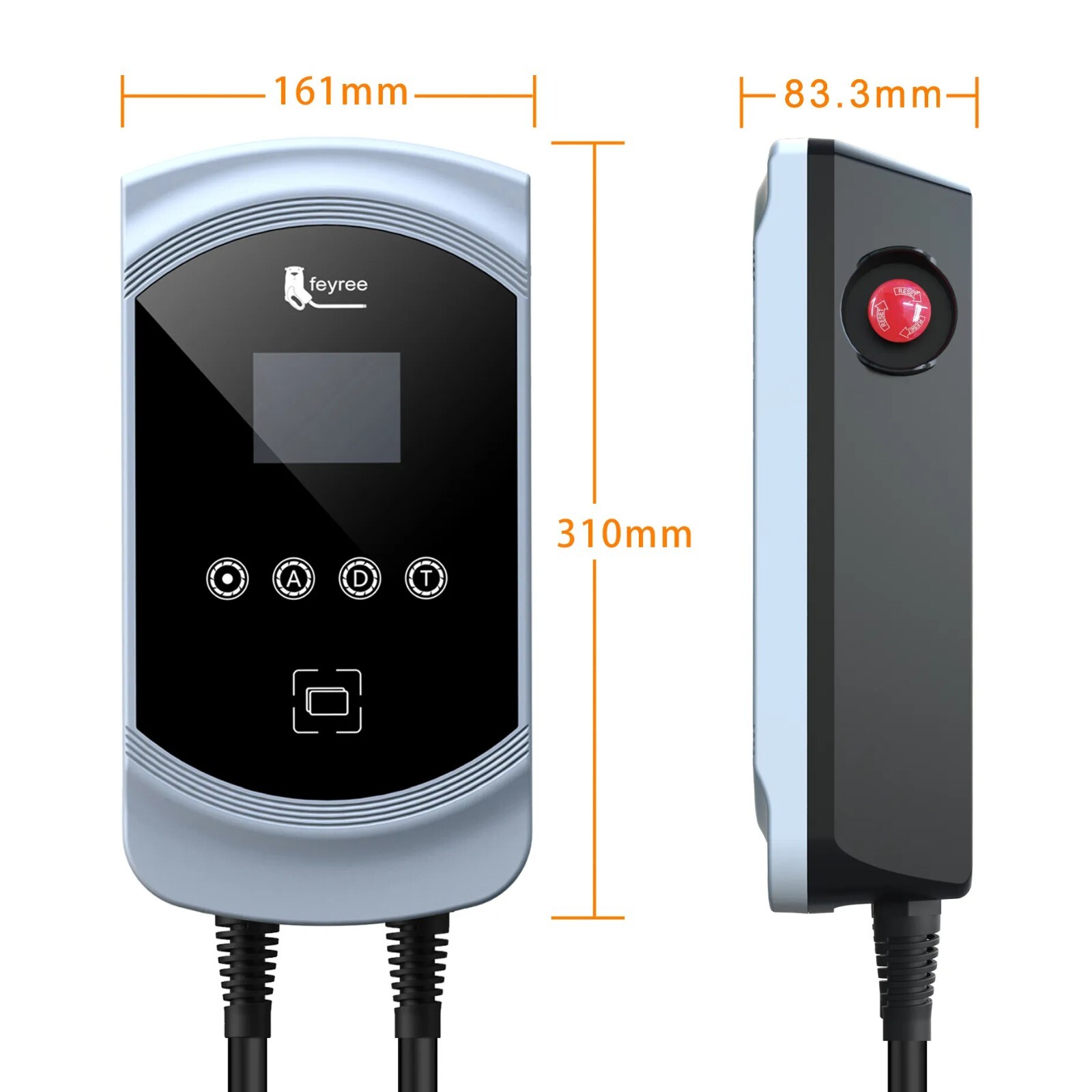 Stazione di Ricarica 7,6KW 32A per Auto Veicoli Elettrici Scheda RFID Wallbox - immagine 2